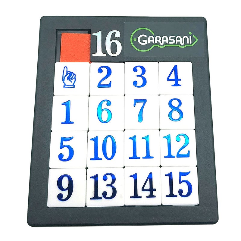 GARASANI Number Slide Puzzle Brain Teaser IQ Game - Pack of 1 (15 Number 1Pcs) - Image 1